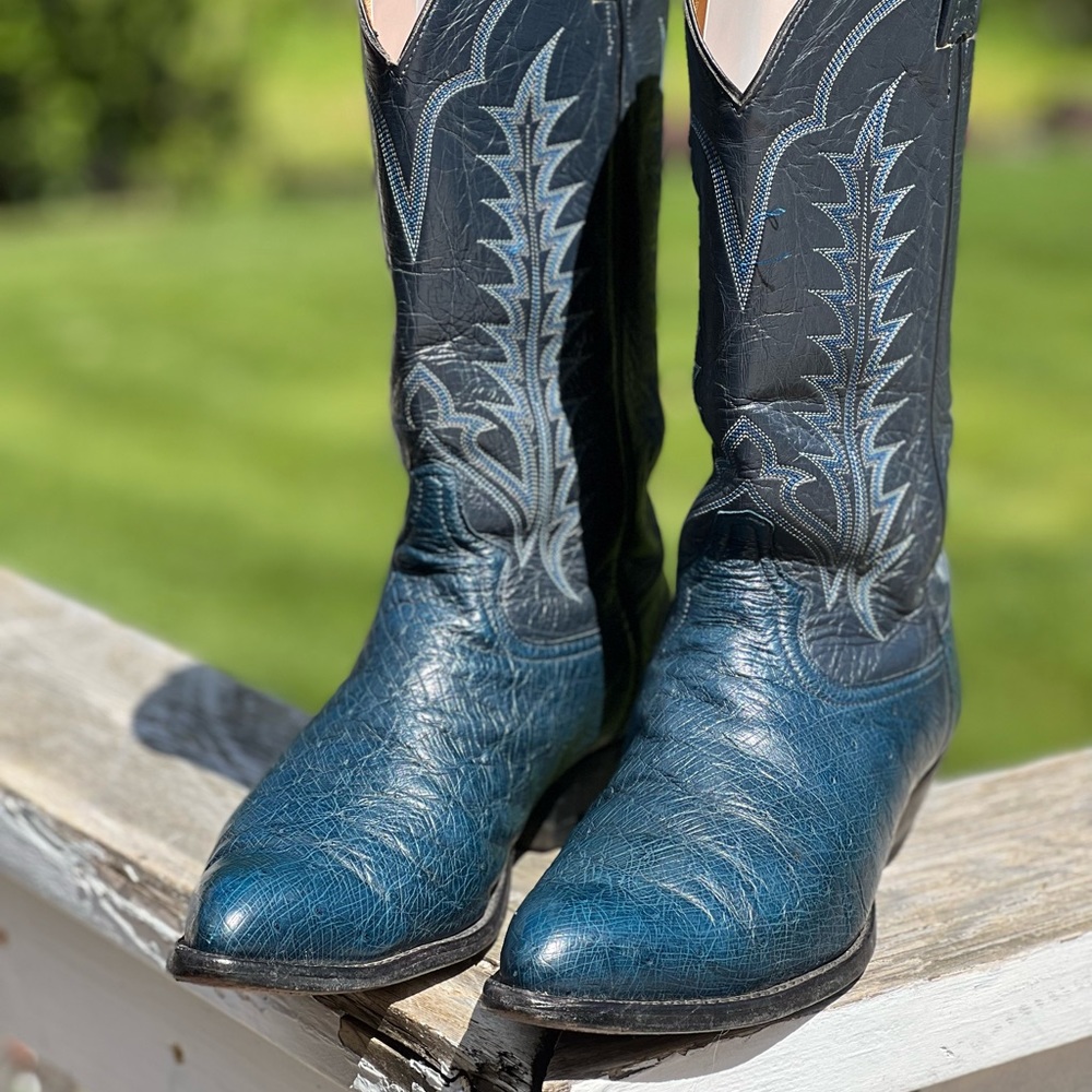 Rare Tony Lama Turquoise Ostrich 9.5D